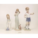 LLadro figurines to include Don't forget me, Virgin Mary and Soccer practice (3)