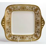 De Lamerie Fine Bone China Gold on White Handled Sandwich Plate , specially made high end quality