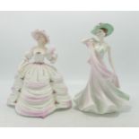 Coalport Lady Figures Southern Belle & Summer Days (2)