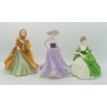 Coalport Lady Figures Angelique , Demetria & Royal Doulton Rachael Hn2119(2nds)(3)