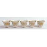 De Lamerie Fine Bone China heavily gilded Tea Bowls, specially made high end quality item, Made in