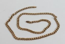 9ct gold 19 inch necklace, 8.1g.