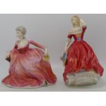 Coalport Ladies of Fashion Figure Polly & Paragon figure Spring(2)