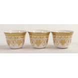 De Lamerie Fine Bone China heavily gilded Tea Bowls, specially made high end quality item, Made in