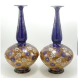 Pair Royal Doulton Stoneware Bulbous Vases, height 38.5cm(2)