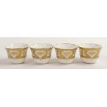 De Lamerie Fine Bone China heavily gilded Tea Bowls, specially made high end quality item, Made in