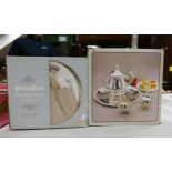 Boxed Floral Queen Anne China 21 piece set together with boxed silver plated tea set(2)