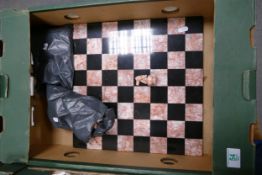 Marble Type Chess Set & Board