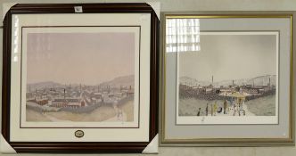 G.W Birks Limited Edition Northern Art Themed Prints, largest 64 x 82cm(2)