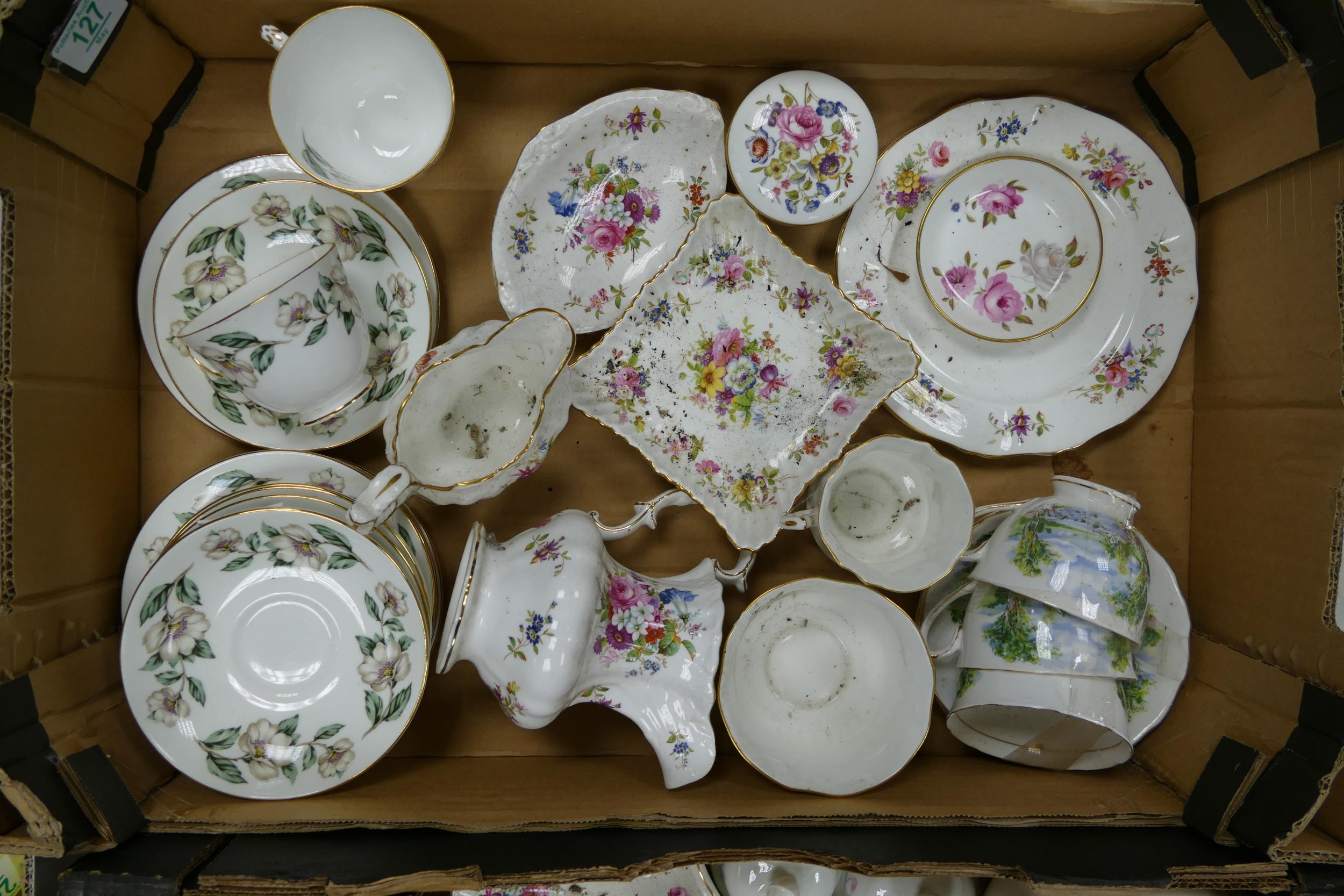 A mixed collection of items to include Hammersley & Floral decorated tea ware etc