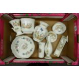 A collection of Aynsley Cottage Garden & Pemboke Pattern vases, bowls & pin trays