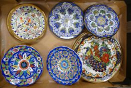 A mixed collection of items to include Hand Painted & similar Turkish Plates
