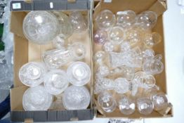 A collection of quality glass ware to include vases, brandy glass, tumblers etc (2 trays)