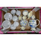 A mixed collection of items to include BLAUKERA BETRIEB & Masons Regency patterned tea & Coffee ware