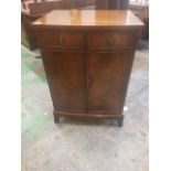 Mahogany Bevan Funnell branded 2 door Hifi Cabinet 60cm w x 84cm H x 40 D