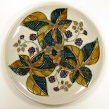 Moorcroft Bramble revisited plate. Diameter 22cm.