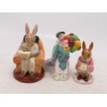 Royal Doulton miniature figure HN2130, & 2 x Doulton Bunnykins figures including DB54 collectors