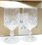 Two Boxes of Bohemian Wine Glasses(2)
