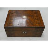 Inlaid Edwardian Jewellery Box, length 30cm