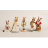 Royal Doulton Bunnykins Figures to include Ozzy Surfer, Britannia (ltd Edition) Busy Needles, Bath