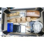 A mixed collection of items to include cased calligraphy pen, Parker fountain pen, military type