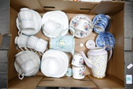 A mixed collection of items to include Royal Albert Art Deco tea ware, Paragon teapot, Copeland