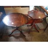 2 Mahogany wine tables