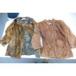 Two ladies fur jackets. Approx size 8
