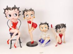 Four Betty Boop figures to include Fleisher (4)
