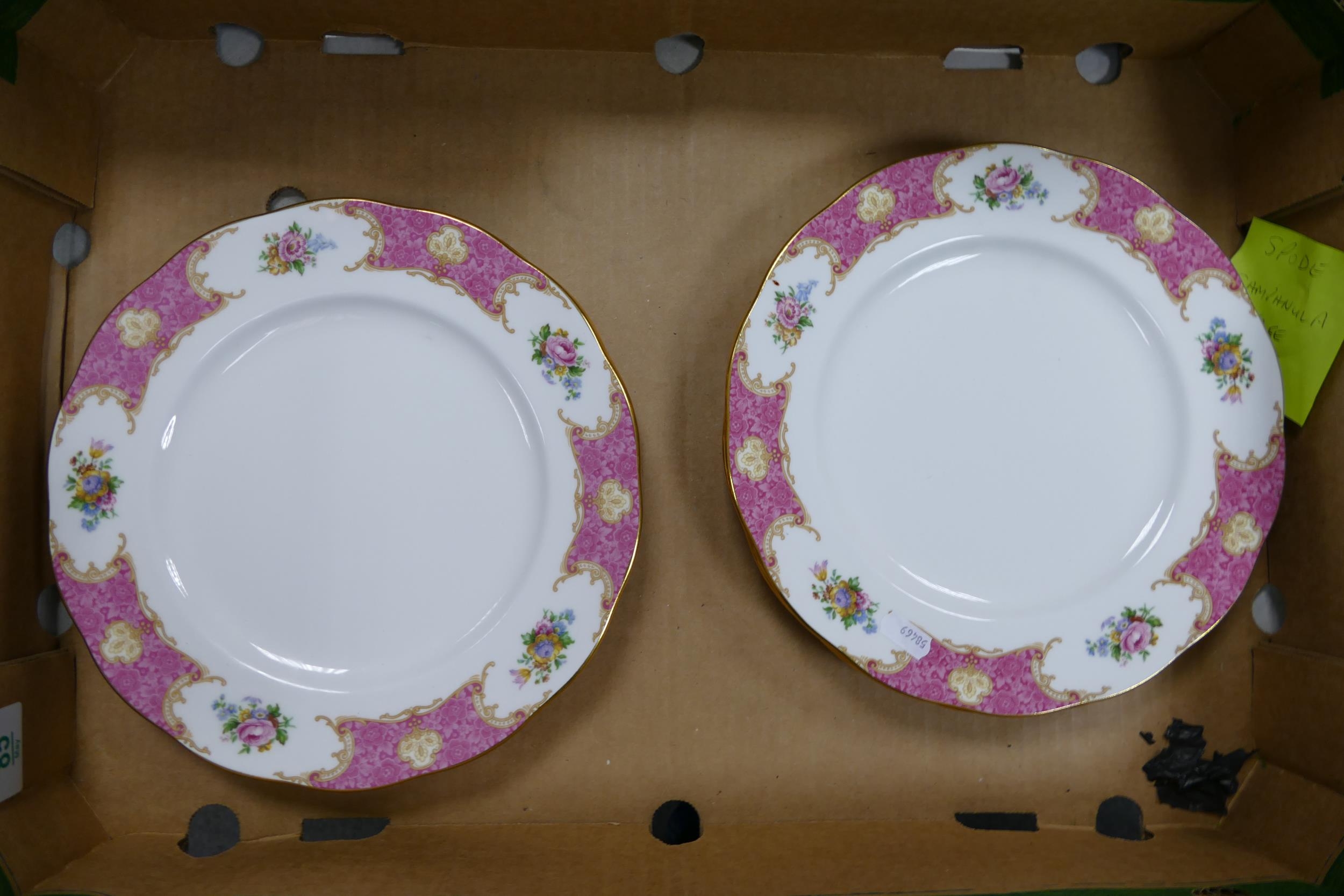 Six Royal Albert Lady Carlyle patterned dinner plates