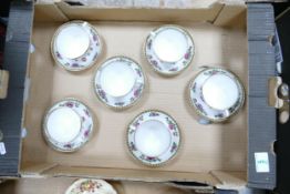Set of Six Pointons Floral Cups & Saucers