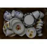 A mixed collection of items to include Wedgwood Cups & Saucers, Wedgwood Vera Wang Plates, Floral