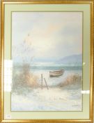 G Cousteau, large Framed Landscape , frame sized 84 x 64cm