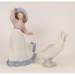 Nao figurine caught in a breeze together with a Goose figure (2)