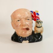 Royal Doulton large character jug Winston Churchill D6907, with cert