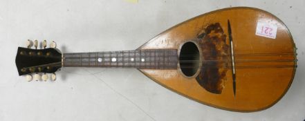 Vintage Bowlback Mandolin with Mother of Pearl Inlay