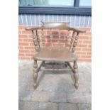 Overpainted Captains chair (split to centre of seat)