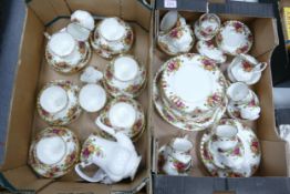 A large collection of Royal Albert Old Country Rose pattern Ware to include Tea Set, Coffee Set,