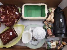 Mixed Collection of Ceramic items to include Coalport countryware milk and sugar, Wedgwood decanter,