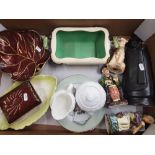 Mixed Collection of Ceramic items to include Coalport countryware milk and sugar, Wedgwood decanter,