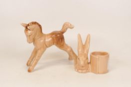 Sylvac Foal & Bunny Theme pot, tallest 10cm(2)