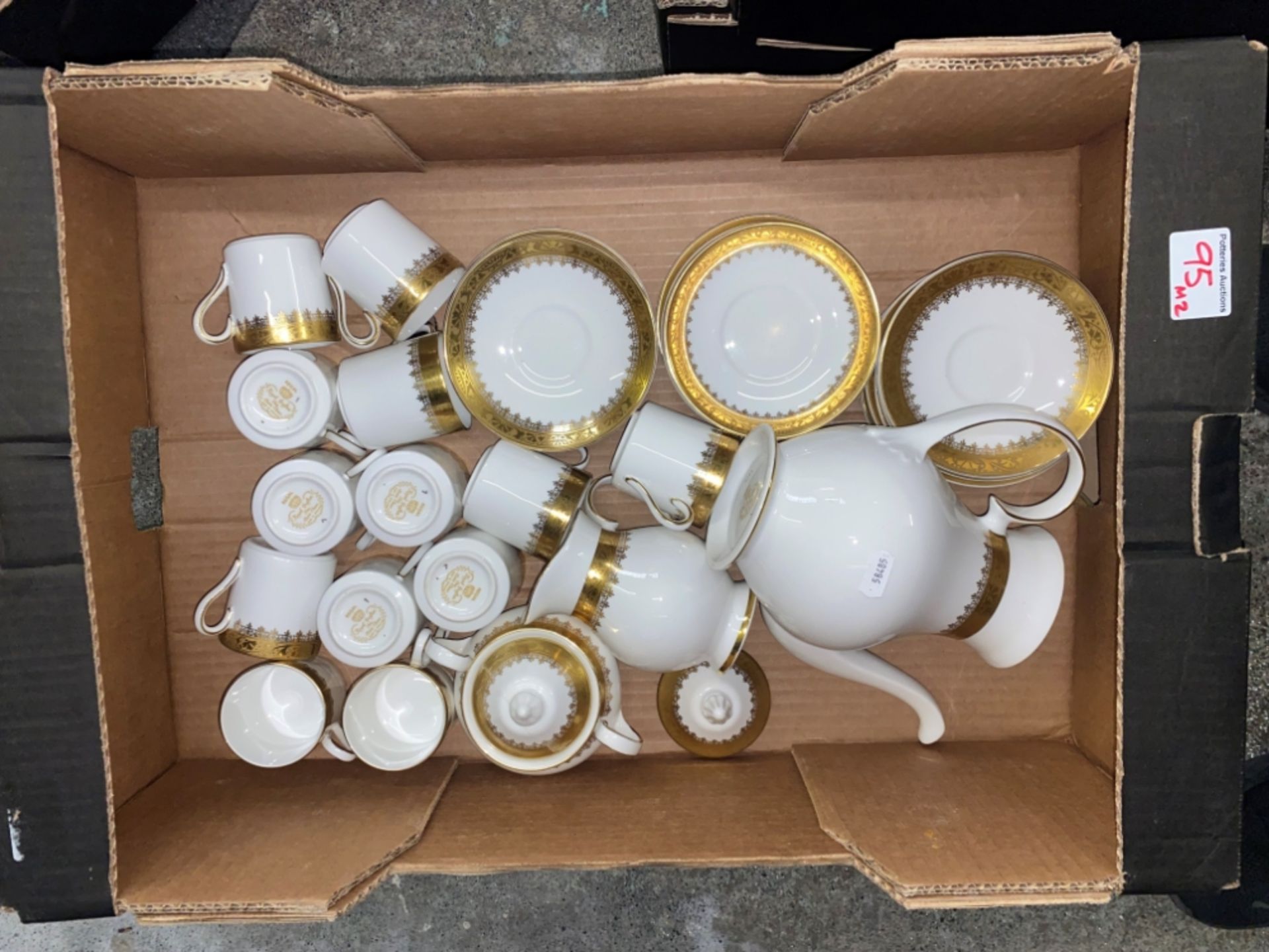 Royal Grafton Regal Pattern Coffee ware items to include Coffee pot, milk jug, lidded sugar bowl, 14