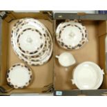 Woods & Sons Montrose dinner ware to include 3 platters , two lidded tureens ( 1 lid A/F), dinner