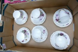 Royal Imperial Floral Decorated set of six trio's