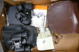 A mixed collection of items to include Vintage Minolta Zoom 8 cine camera, Brons 8 x 30 Wide Angle &