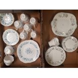 A mixed collection of tea ware items to include Colclough tea set consisting of cake plate, milk/