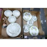 A mixed collection of items to include Royal Doulton Glamis Thistle Patterned Plates, Minton