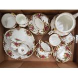 Royal Albert Old Country Rose Patterned 22 piece tea set