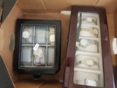 A collection of Gents & Ladies wristwatches to include Rotary, Klaus-Kobec, Accurist examples etc (