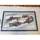 Framed Colin Carter 1993 Formula 1 Print (85 x 50cm )